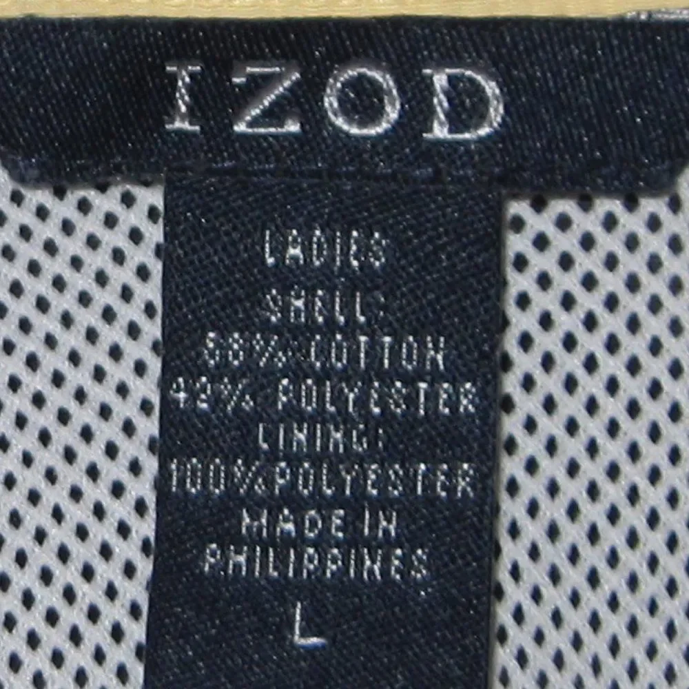 Izod Women's Warm Up Jacket‎ Blue Size Large